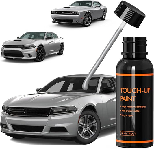 PSE/SSE Triple Nickel/Silver Zynith Touch Up Paint for Dodge, DIY Car Paint Scratch Repair Kit, Automotive Paints, Quick & Easy Fix Scratch Repair for Challenger/Charger