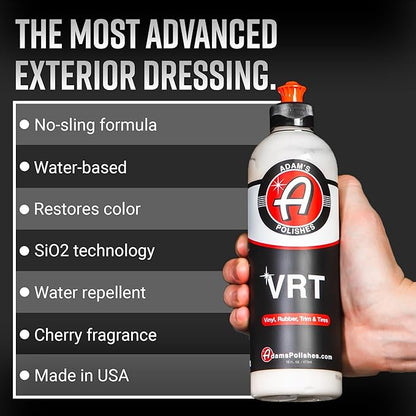 Adam's Polishes VRT Combo - Vinyl, Rubber and Plastic Non-Greasy Long Lasting Super Shine Dressing for Tires, Trim and More, Safe for Cars, Trucks, SUVs, RVs & More