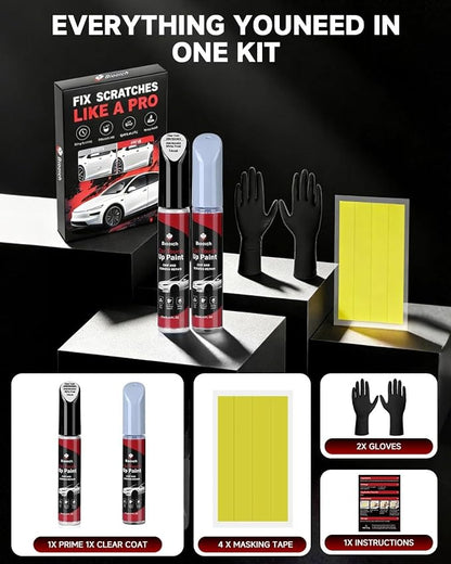 White Frost Tricoat G1W/WA140X for Buick Touch Up Paint Kit[2K Clear Coat Included],Exact Color Match Touch Up Paint for Chip and Scratch