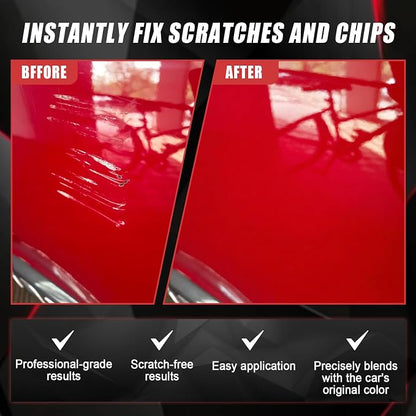 Touch Up Paint for Cars (Ultra Red PR01), Compatible with Tesla Model Y/3/S/X, 0.4 fl oz Color Accurate 2-in-1 Car Paint Scratch Repair Pen, Professional Grade, Fast-Drying & Long-Lasting