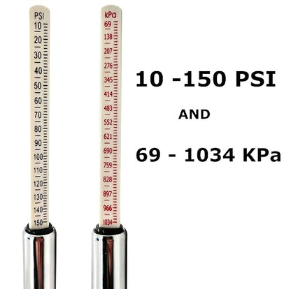 150 Psi Professional Semi Truck Tire Pressure Gauge and Dually Truck Air Gauges. for RV Tire Pressure, Cars, and Drivers with Bad Knees. Dual Head Chuck and Heavy Duty Design. 10 Gauges.