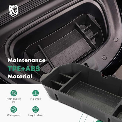 YHTAUTO Front Trunk Organizer Compatible with Tesla Model Y 2020 2021 2022 2023 2024, Frunk Storage Organizer Storage Box fits Tesla Y Accessories, 6 Separate Spaces