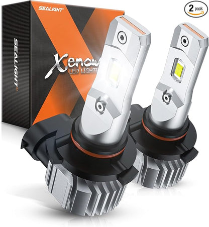 SEALIGHT 9145 H10 LED Fog Light Bulbs or DRL, 18000LM 800% Brightness 9140 H10 9145 LED Fog Lights LED Bulb for Car, 6500K Cool White 984 FT Strong Penetration, 60000 Hours Lifespan, Pack of 2