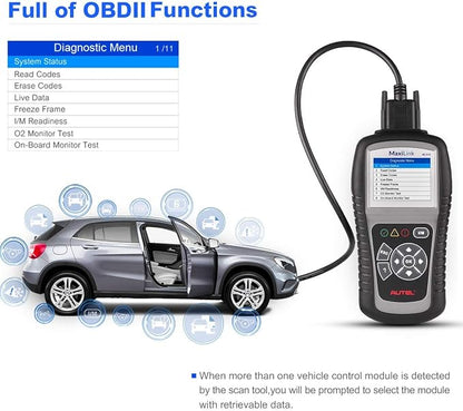 Autel MaxiLink ML519 OBD2 Scanner [Same as AutoLink AL519], 2026 OBDII Diagnostic Scan Tool, Enhanced Mode 6 Fault Code Reader, Check Engine Light (MIL), One-Click Smog Check, Upgraded Ver. of AL319