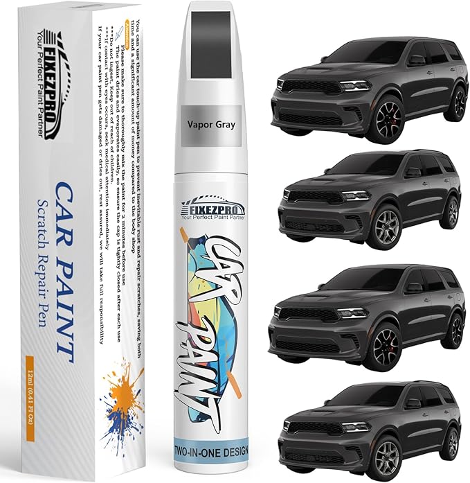 Vapor Gray(PAS/WAS) Touch Up Paint for Dodge, Exact Color Match Car Paint Scratch Repair Remover Pen Kit Fix Vehicle Chips and Automotive Nicks Scuff