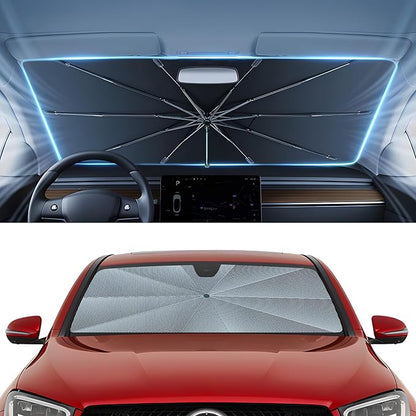 Autorder Windshield Sun Shade Umbrella for 2016-2022 Mercedes-Benz GLC Accessories,Upgraded Ice Crystal Material,Easy Setup Umbrella Sunshade for Car Windshield,100% Sun Blocking