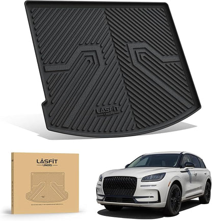 LASFIT Cargo Mat for Lincoln Corsair 2026 2025 2024 2023 2022 2021 2020, All Weather TPE Trunk Mat Custom Fit Cargo Liner Front & Rear Trunk Liner, Black, Easy to Clean