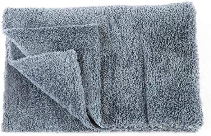 Kingsheep Edgeless Microfiber Towel Car Drying Wash Buffing 6Pack 16"x16" Ultra Plush 450gsm Detailing Cloth (Gray)