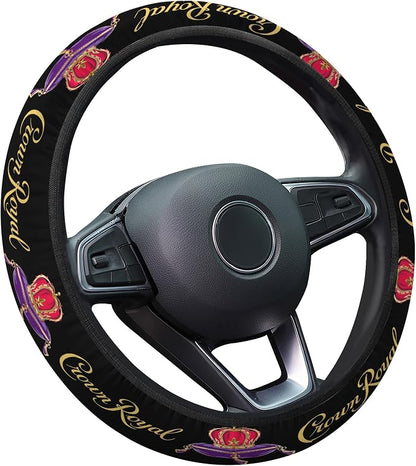 GENANY Royal Whisky Steering Wheel Cover, Non Slip Polyester Car Wheel Protector for Car SUV Truck, Universal 15 Inch