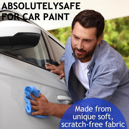 6 Pack Shammy Cloth for Car Drying 26”x17”Absorbent Car Drying Towel Reusable Car Wash Towel Chamois Cloth for Car, Dust Remove, No Scratch/Spot Streak, Blue