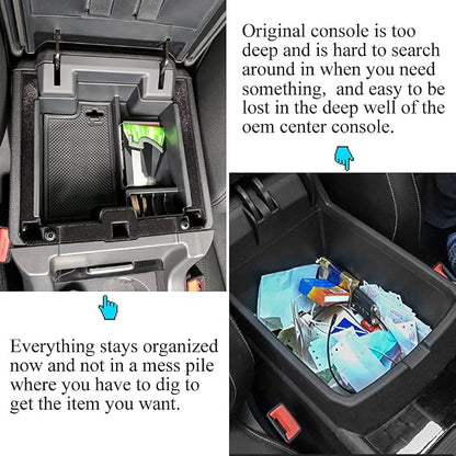 Center Console Tray Armrest Storage Box Compatible with Land Rover Discovery Sport 2015 2016 2017 2018 2019 Door Organizer ABS Tray Insert Glove Pallet
