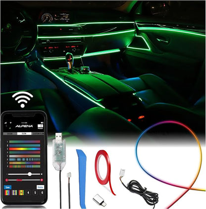 Alpena LED USB 45in Thin Beam Ambient Trim Light for Cars, Trucks, SUVs