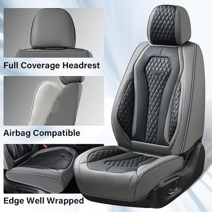 Coverado Car Seat Covers Full Set, Black Seat Covers, Automotive Car Seat Cover, Car Seat Cushion, Car Seat Covers Front Seats Back Seat Covers, Car Seat Protector Universal Fit Most Cars