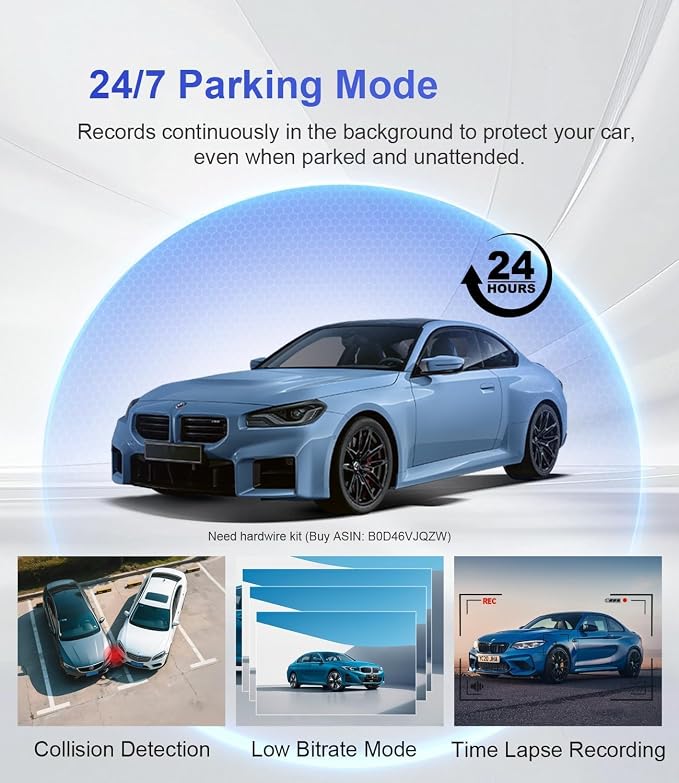 4K Dash Cam 360° View, 5 Channel Front and Rear Dash Camera for Cars, Built-in 5GHz Wi-Fi GPS, Voice Control, Free 128G Card,Night Vision,24H Parking Mode,G-Sensor