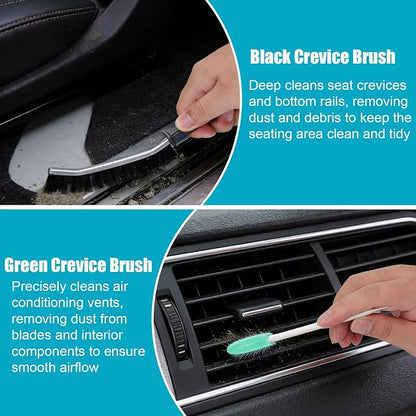 XANGNIER Car Detailing Kit Interior,Car Cleaning Interior Cleaner Brush Kit Tool,Car Care Detail & Clean Supplies Accessories Kits,Suitable for Auto,SUV,Truck,Sedan,Dashboard,Panel,10 Pcs Tools Sets