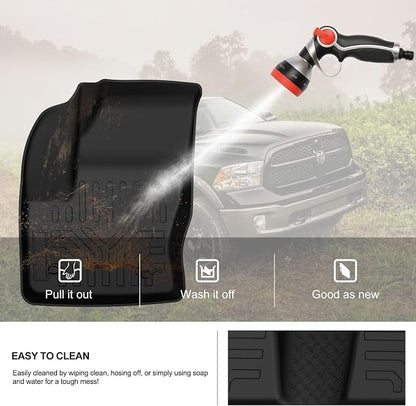 KIWI MASTER Floor Mats for 2013-2019 Ford Escape/C-Max, Custom Fit All Weather Car Mats, Heavy Duty TPE Floor Liners, Front & Rear 2 Row, Black