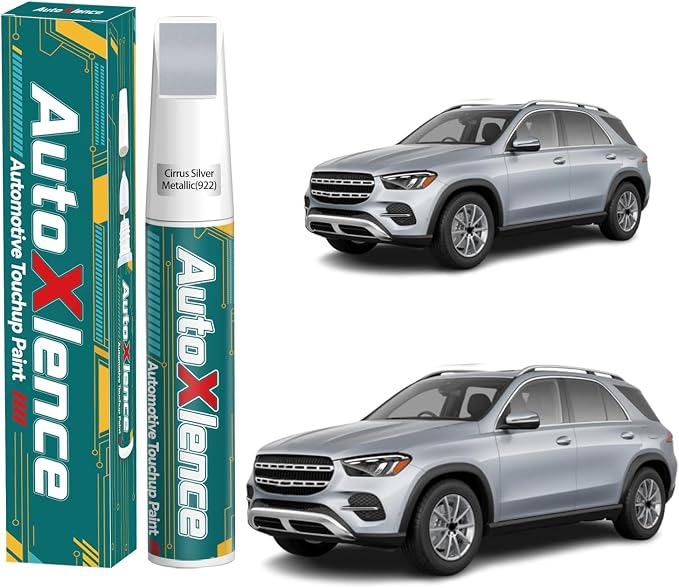 Cirrus Silver Metallic(922) Touch Up Paint Compatible with Mercedes-Benz Car Paint Pen Scratch Repair Automotive Scratch Remover Fix Exact Color Match