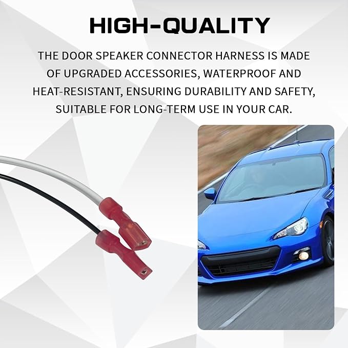 Car Door Speaker Harness Adapter Audio Bass Speaker Wiring Harness Stereo Plug Adapter Subwoofer Wire Modification Cable Conversion Accessories Plug and Play Compatible with Mitsubishi Subaru