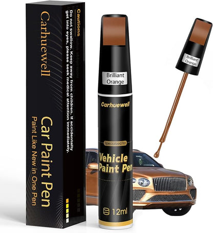 Orange Touch Up Paint for Cars, Car Scratch Repair Pen, Car Paint Touch Up Pen Auto Scratches Remover Easy to Use and Quick Fix(Brilliant Orange)