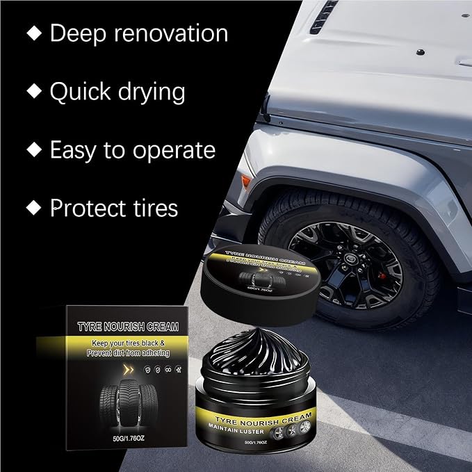 Tire Coating Paste | 50g Wheel Dressing Cream,Wheel Refurbish Paste,for SUV Automotive Truck Motorcycle Sedan Commuting Offroad Garage