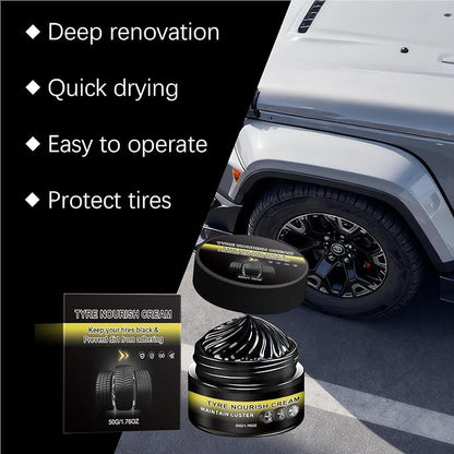 Tire Coating Paste | 50g Wheel Dressing Cream,Wheel Refurbish Paste,for SUV Automotive Truck Motorcycle Sedan Commuting Offroad Garage