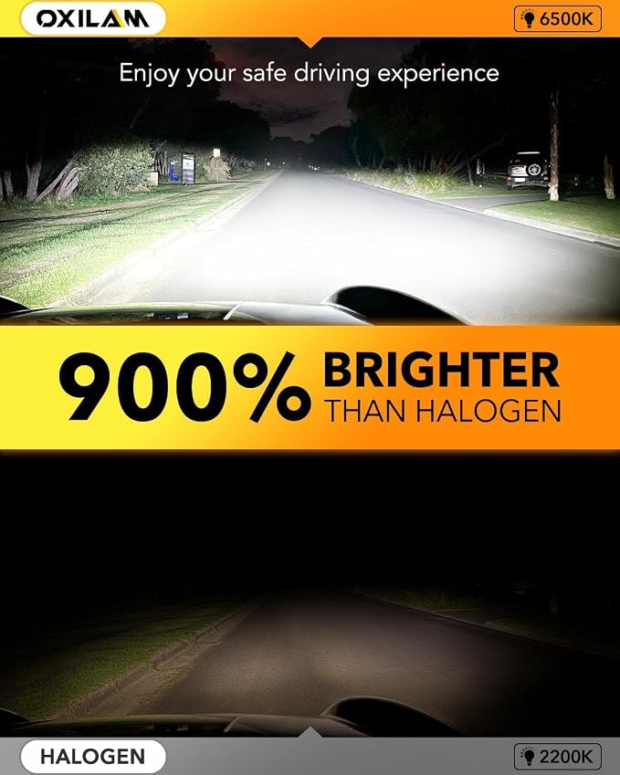 OXILAM H1/H1LL LED Bulbs 30000LM 6500K White Ultra-Bright, 5 Min Quick Install, 60000H Lifespan, No Flicker, 99% Compatibility