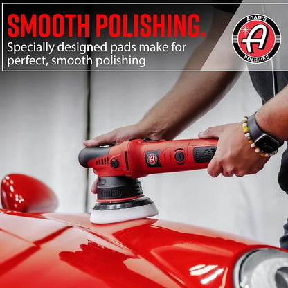 Adam's Polishes Premium Polisher Pads - Expertly Designed Soft Foam Finishes & Glosses Better Than Ever - Color Coded to Match with Recommended Polishes or Compounds (5.5, White Polish Pad)