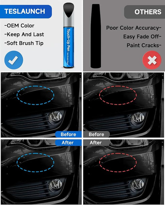 GBA/WA8555/WA848 Black Touch Up Paint Compatible with Chevrolet GMC Buick Cadillac Exact Match Touch Up Paint Car Scratch Repair