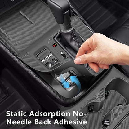 Temmis Center Console Silicone Cup Holder Kit for Honda CRV 2023-2026 (Gasoline & Hybrid), Insert Center Consel Electrostatic adsorption Cover for Honda CRV 2023-2026-Black