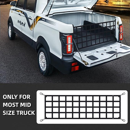 Tailgate Net for Most Mid Size Truck - Cargo Net Compatible with Ford, Chevy, Dodge,Ram etc - Tail Gate Extender Nets for Pickup Truck Bed (50'' x 15'')