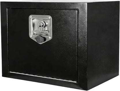 18" Underbody Truck Tool Box, Heavy Duty Steel Underbody Toolbox with T-Handle Lock & Weatherproof Seal, Lockable Truck Trailer Tool Box for Pickup, Flatbed, RV, Van, Utility Vehicles - 18 x 12 x 14