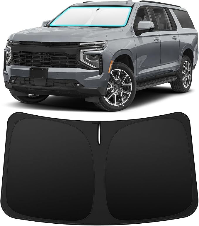 INSAUTO Custom Fit Windshield Sun Shade Accessories for Chevrolet/Chevy Suburban 2021-2026, Foldable Front Window Sunshade, UV & Heat Reflector, Keeps Interior Cool, Includes Storage Bag