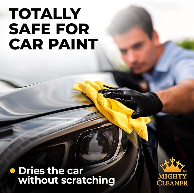 Premium 2pk +1 Free Shammy Cloth for Car Drying - 26"x17" - Super Absorbent Chamois Towel - Scratch-Free, Reusable & Soft Wash Cloth - Car Drying Towels