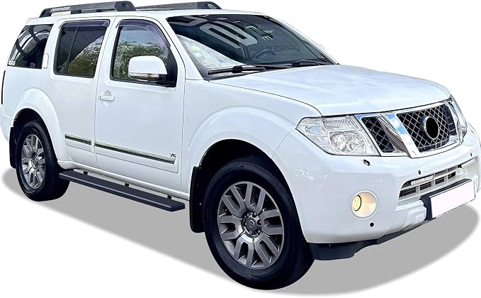 APS Running Boards (Side Bars Side Steps Step Bars) Compatible with Nissan Pathfinder 2005-2012 (Stainless Steel Black Powder Coated 6 inches)