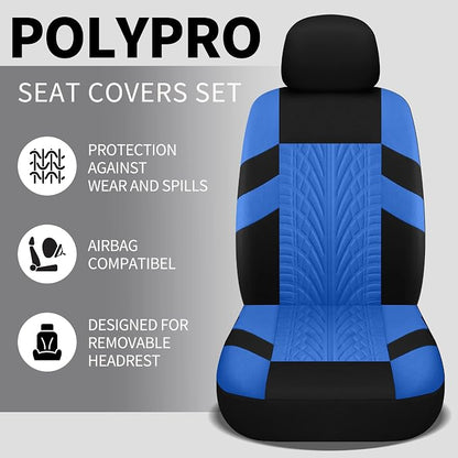 VarCozy Car Seat Covers Front Pair,Universal Cloth for Car,Breathable & Washable SUV, Sedan, Van, Automotive Interior Covers, Airbag Compatible