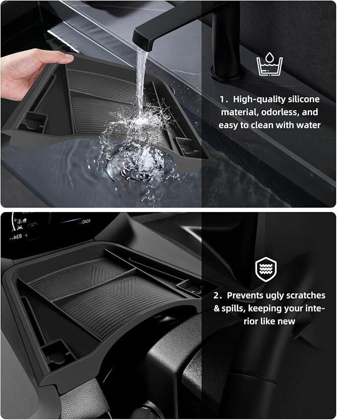 Center Console Behind Screen Dashboard Organizer Tray for 2023-2026 Toyota Prius, 2024 2025 2026 Toyota Prius Interior Accessories