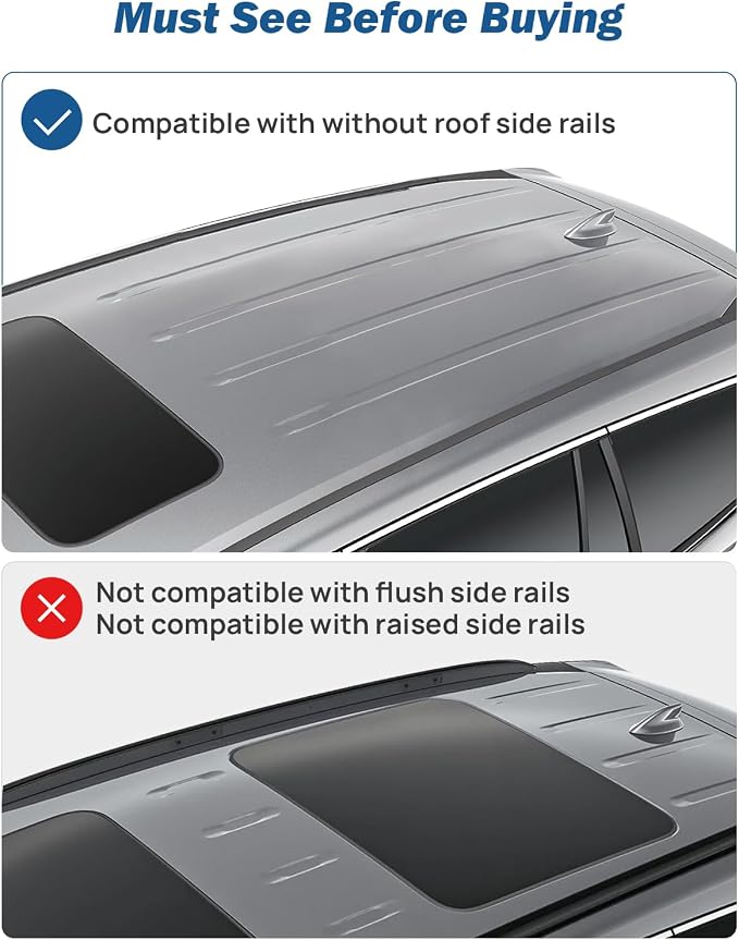 JOYTUTUS Roof Rack Cross Bars Compatible with Honda Pilot 2016-2022 Without Roof Side Rails, Lockable Aluminum Crossbars for Roof Racks Suitcases Kayaks Canoes Bikes Skis