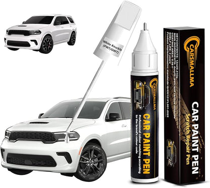 White Knuckle(PW7/GW7) Car Touch Up Paint for Dodge, Color Accurate Car Paint Scratch Repair Pen Kit Quick & Easy Fix Vehicle Chips and Automotive Nicks Scuff