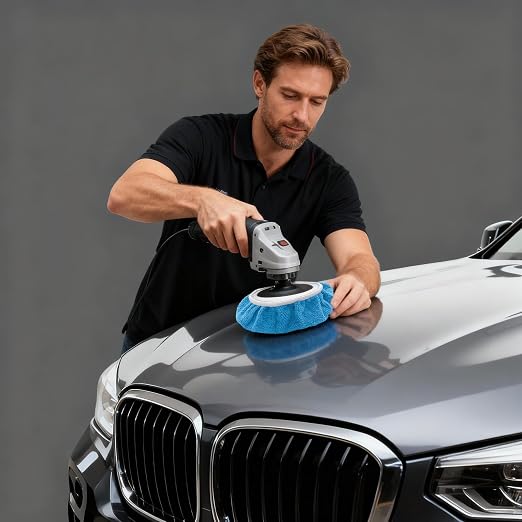 15 Pieces Car Polisher Pad Bonnet Microfiber Polishing Bonnet Buffing Pads Orbital Buffer Polisher Waxing Covers for Cleaning and Polishing (5-6 Inches)