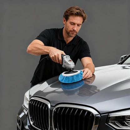 15 Pieces Car Polisher Pad Bonnet Microfiber Polishing Bonnet Buffing Pads Orbital Buffer Polisher Waxing Covers for Cleaning and Polishing (7-8 Inches)