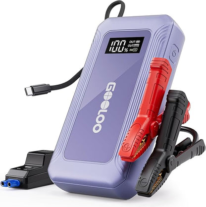 GOOLOO G7 3000A Jump Starter with Built-in Cable,Portable Power Pack for 45W Fast Charging,12V SuperSafe Lithium Jump Box, Battery Booster Pack Up to 8.5L Gas or 6.0L Diesel Engine