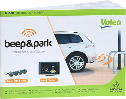 VALEO Beep and Park Parking Assistance Kit with 4 Sensors and LCD Display - Front or Rear Munting 632201