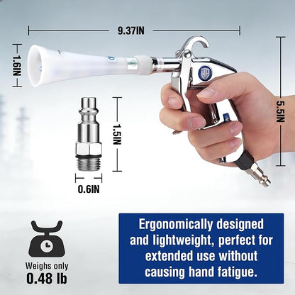 WORKPRO Tornado Nozzle Air Blow Gun for Car Detailing, Workshops, and Home Cleaning – Quickly Blasts Dirt and Dust, Compatible with Air Compressors