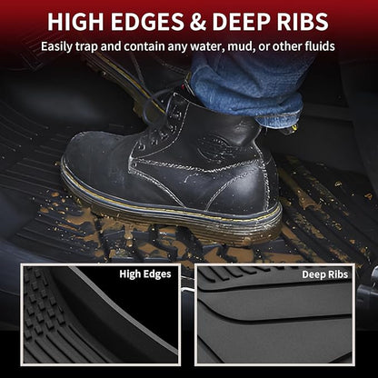LASFIT Premium Extra Thick Floor Mats for Tesla Model 3 Highland 2024 2025 2026 Custom Fit TPE All Weather Model 3 Interior Accessories Cargo Liner Front Rear Trunk Mat Full Set Car Mats 6 PCS