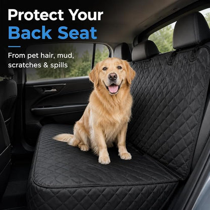 fidozen Waterproof Dog Car Seat Cover for Back Seat: Suitable for Small and Large Dogs, Hammock and Pet Protector, Backseat seat Cover (Full Bench, Small（52“ W)