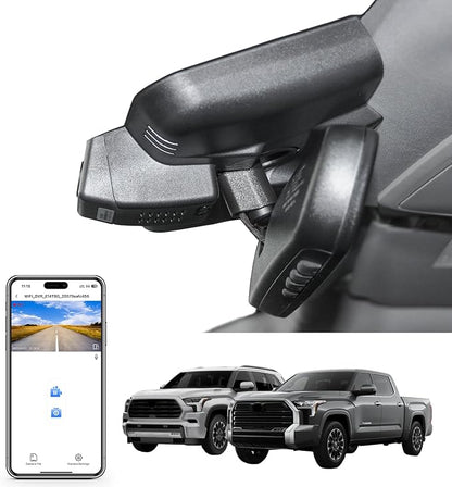 Mangoal 4K Dash Cam Custom fit for Toyota Tundra 2022-2026 & Sequoia 2023-2026 (Model B), Limited SR SR5 TRD Pro Limited Platinum (Gen3), UHD 2160P Video, WiFi & App, Easy to Install, GPS, 64GB Card