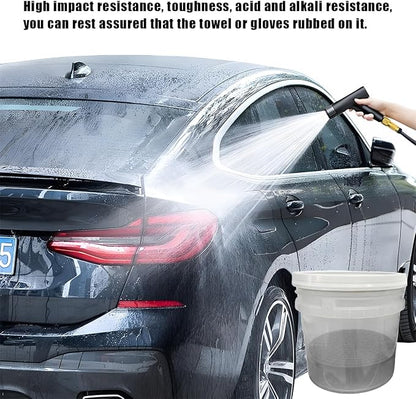 2 PCS Car Wash Bucket Insert, Car Wash Grit Filter Trap Dirt Fits 12 Inches Diameter Bucket, Insert for Automotive Detailing and Cleaning, Car Accessories (Black)