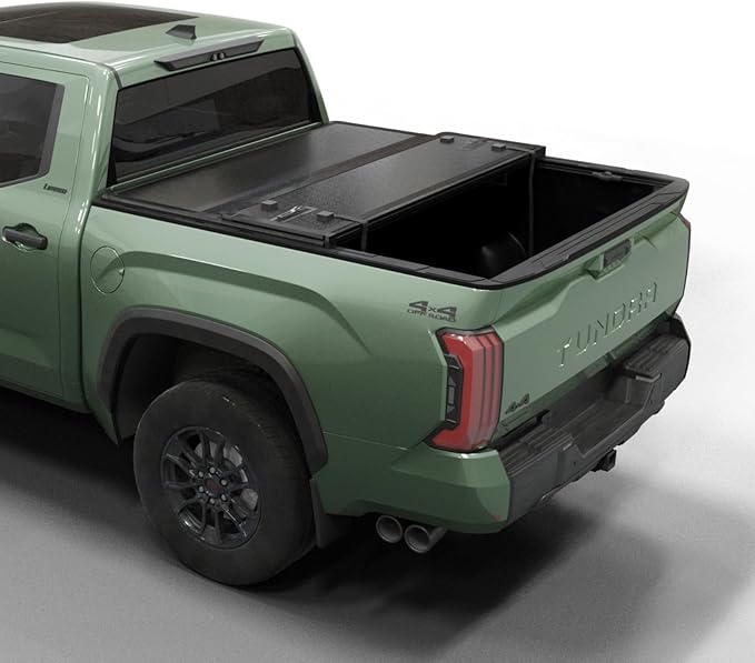 Toptiny Hard Folding Truck Bed Tonneau Cover|HTF035|Fits 2022-2026 Toyota Tundra 6'6" Bed w/OE Rail System (78.7")