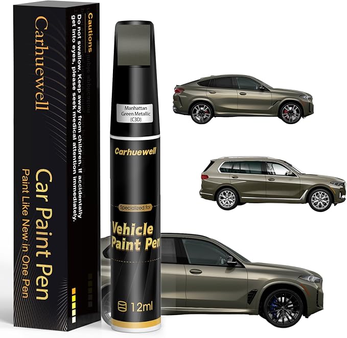 Manhattan Green Metallic(C3D) Touch Up Paint Compatible with BMW, Exact Match Car Paint Pen Automotive Scratch Repair Remover Kit Quick & Easy Solution for Vehile Chips and Nicks