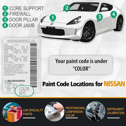 NBL Scarlet Ember Touch Up Paint for Nissan, Car Paint Scratch Repair Remover Pen Color Exact Match, Quick and Easy Fix Automotive Chips and Nicks Scuff